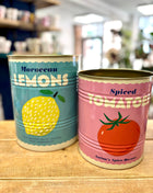 LARGE Lemon/tomato tins