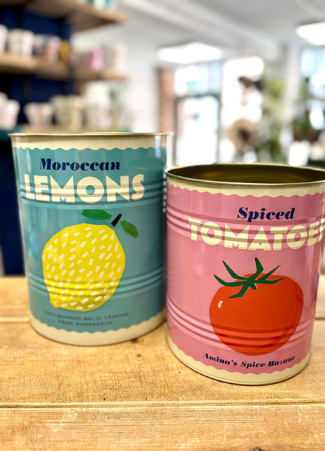 LARGE Lemon/tomato tins