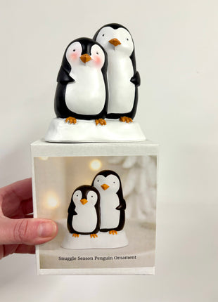 Penguin snuggle ornament