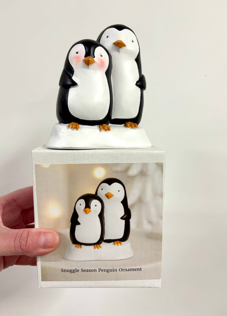 Penguin snuggle ornament