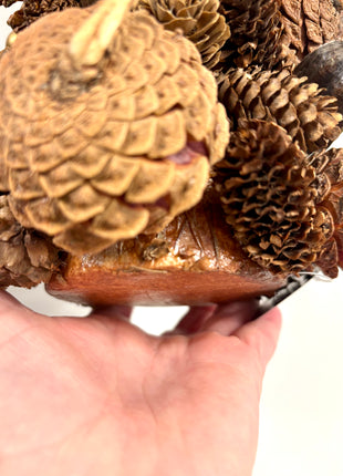 Natural pinecone tree decoration