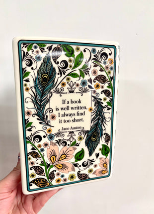 Jane Austen collection book vase