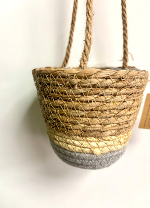 Hanging basket blue large