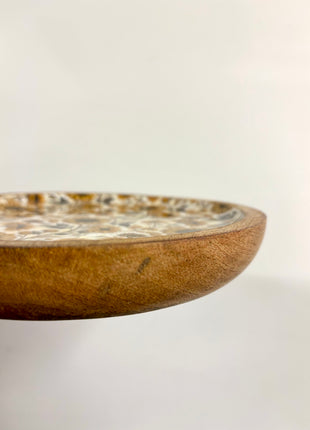 Sunflower plate wooden