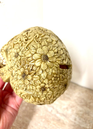 Floral skull money box