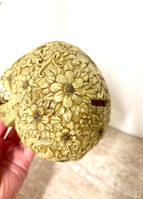 Floral skull money box